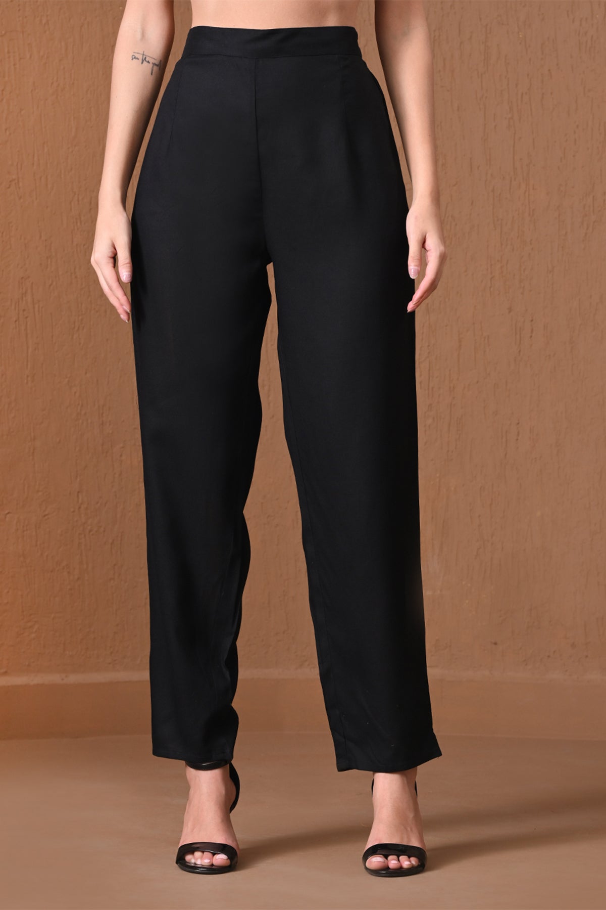 Black Embroidered A-Line Kurta 2 Pcs Set
