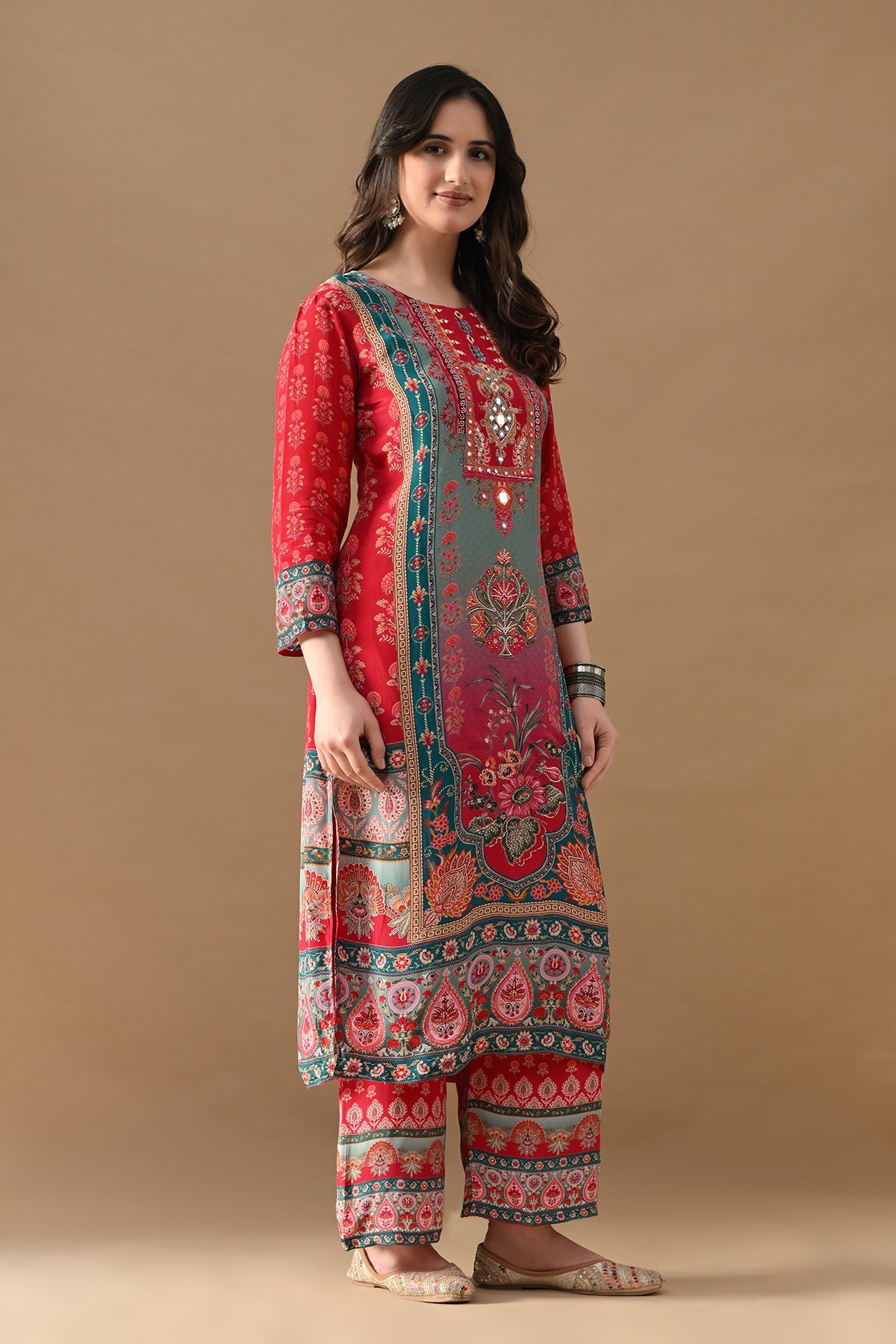 Multi Printed Kurta Set (3 Piece)