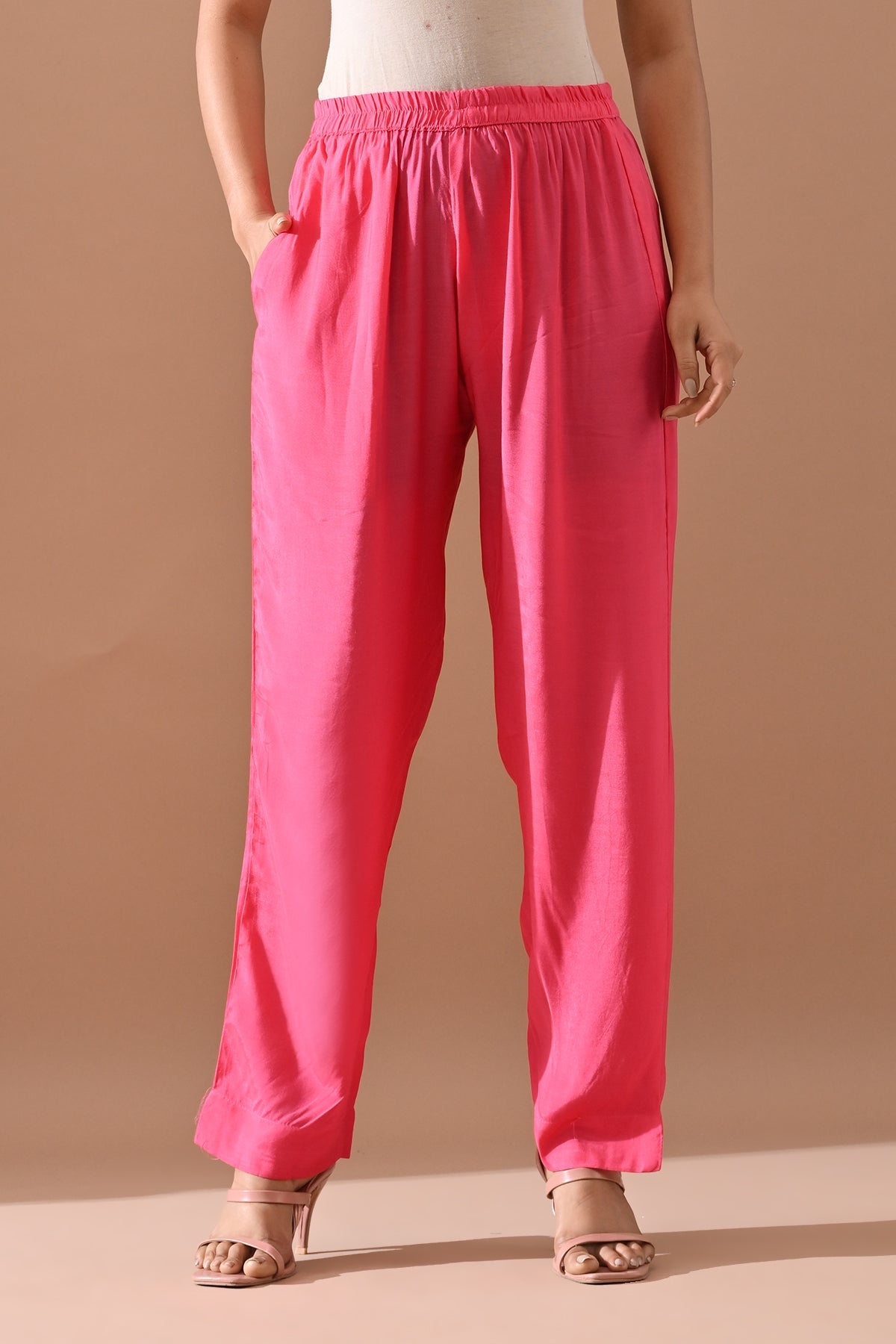 Pink Printed Kurta 2 Pcs Set