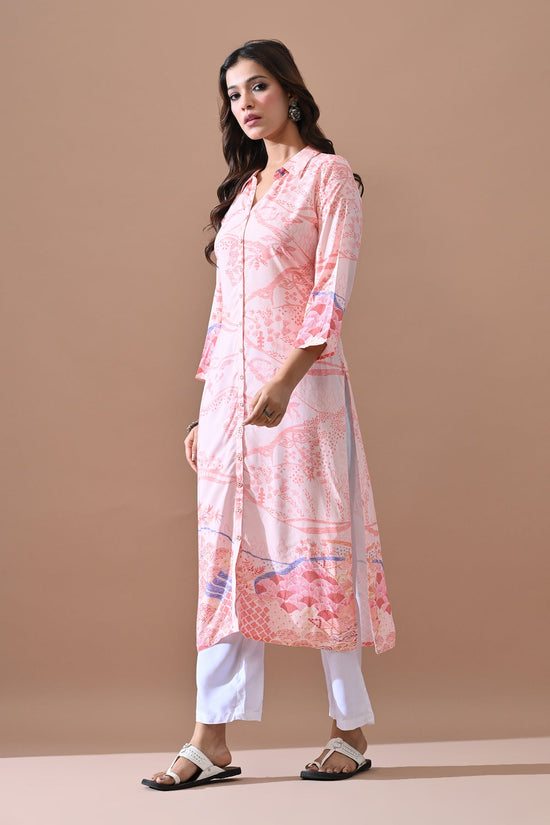 Pink Printed Kurta