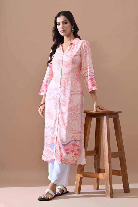 Pink Printed Kurta