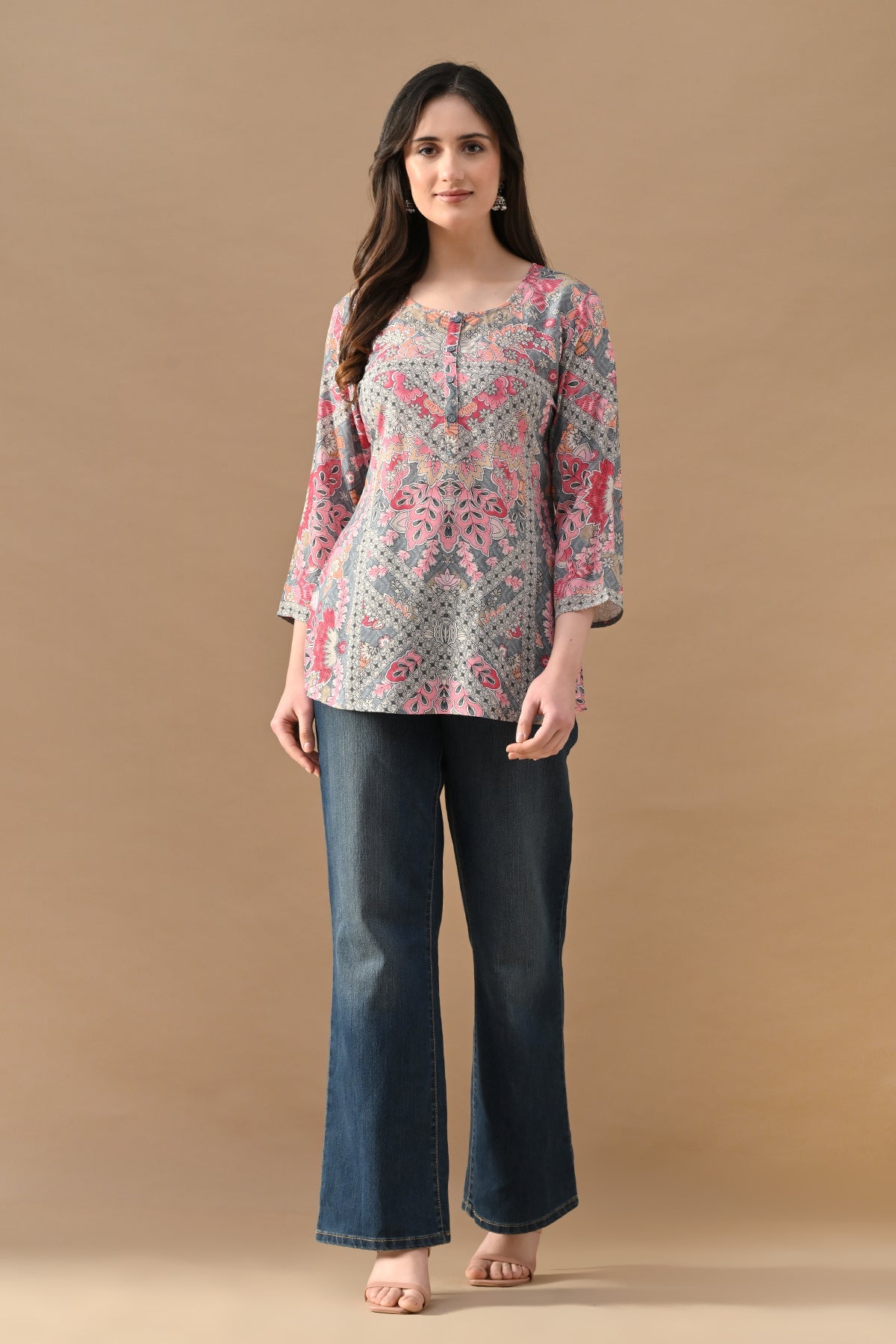 Multi Floral Printed Top