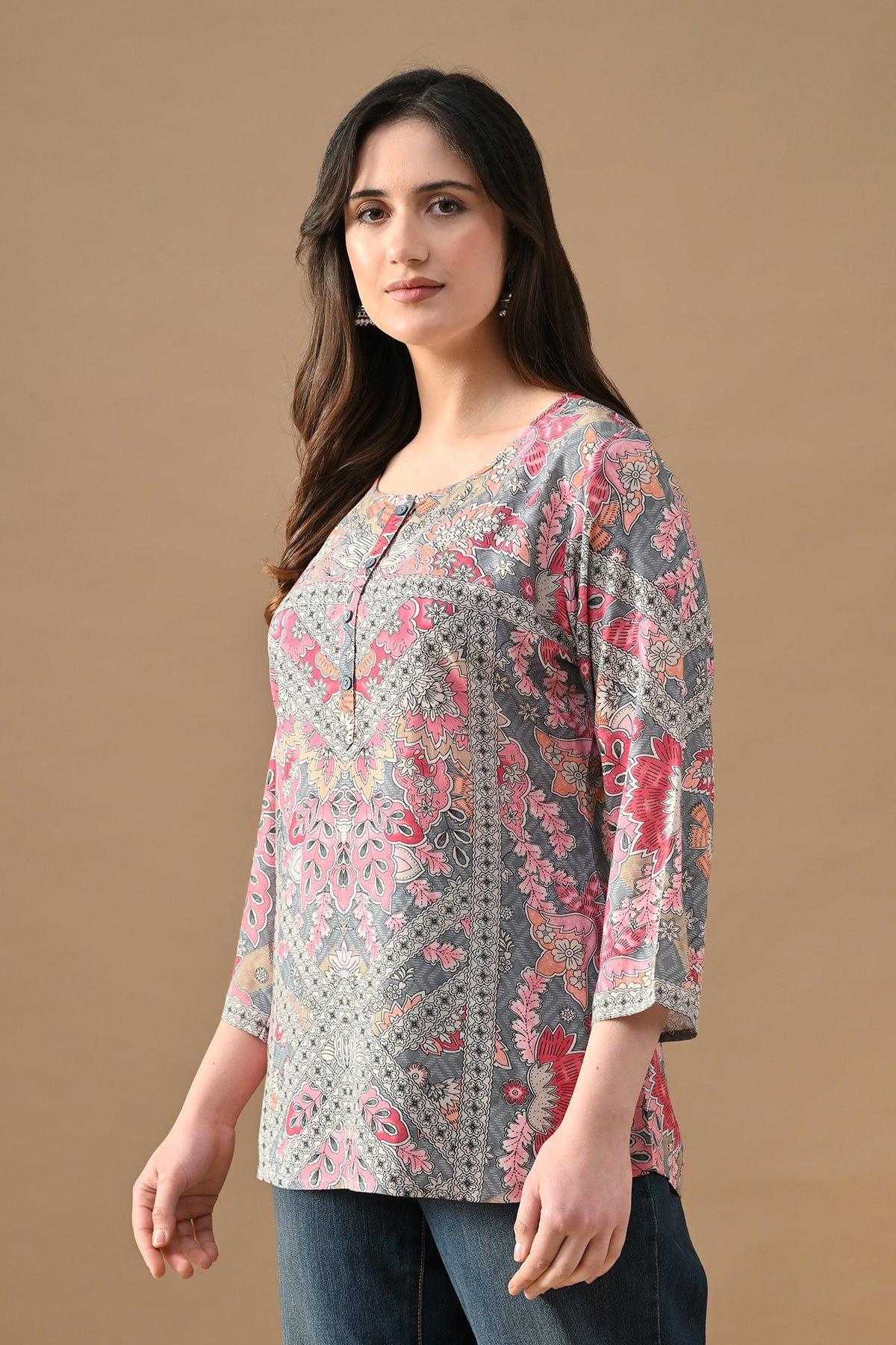 Multi Floral Printed Top