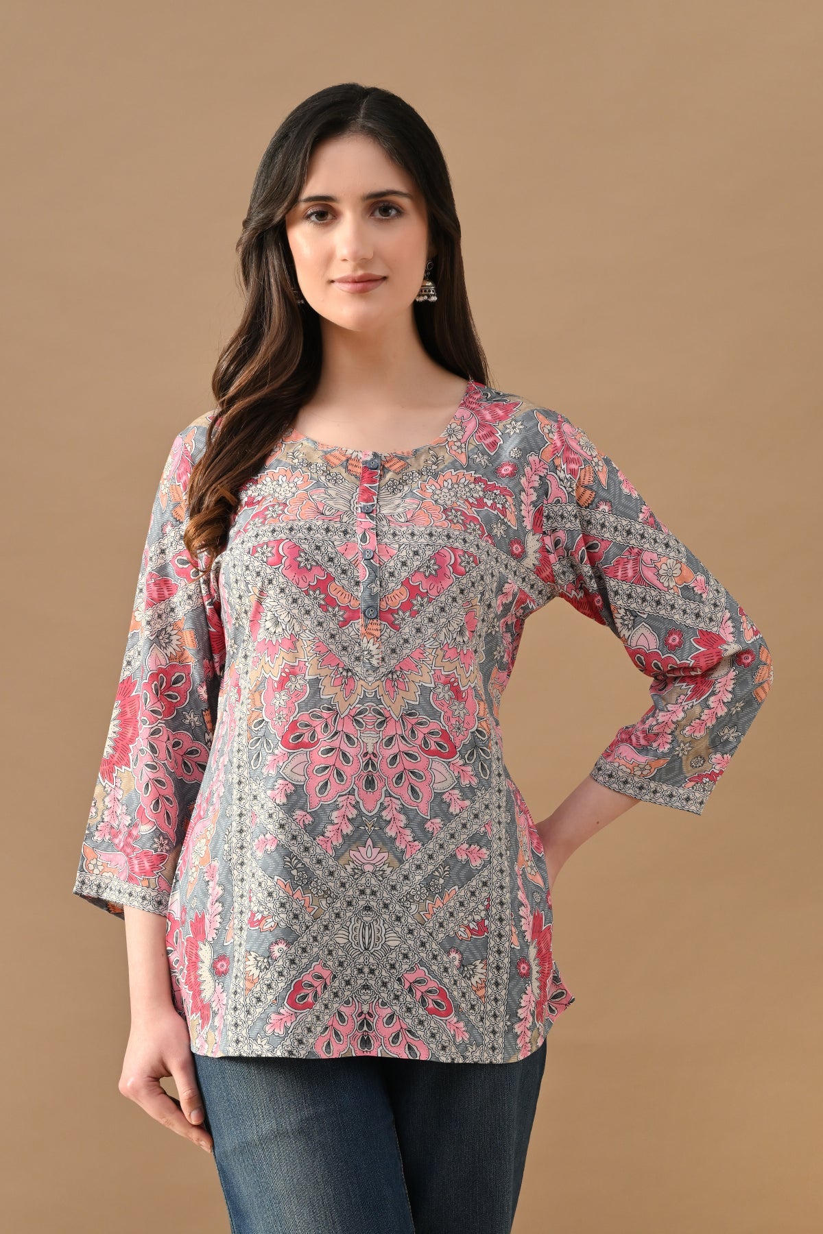 Multi Floral Printed Top