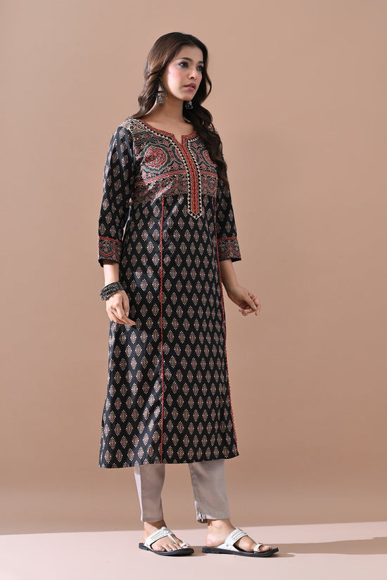 Brown Printed Kurta