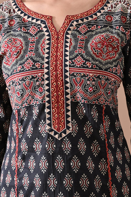 Brown Printed Kurta