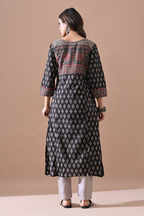 Brown Printed Kurta