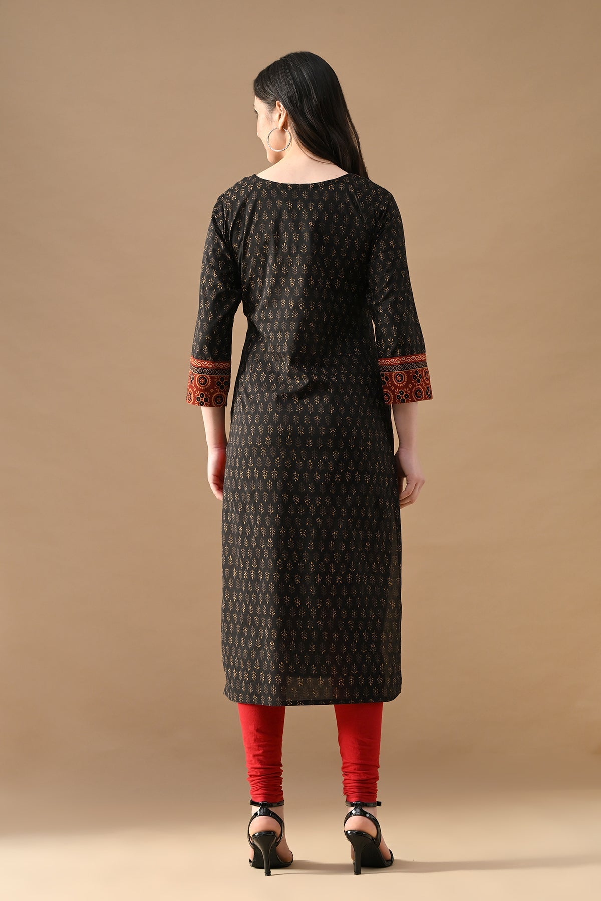Black Printed Kurta