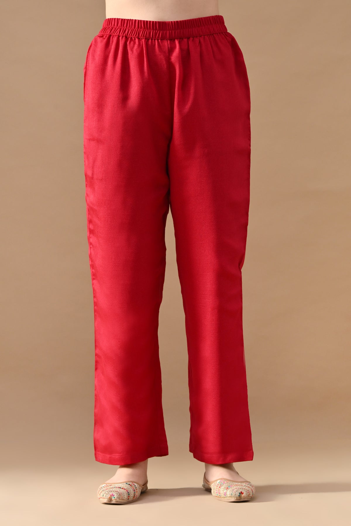Pink Embroidered Kurta 3 Pcs Set