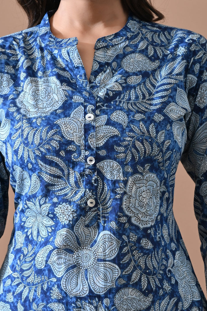 Blue Printed Kurta