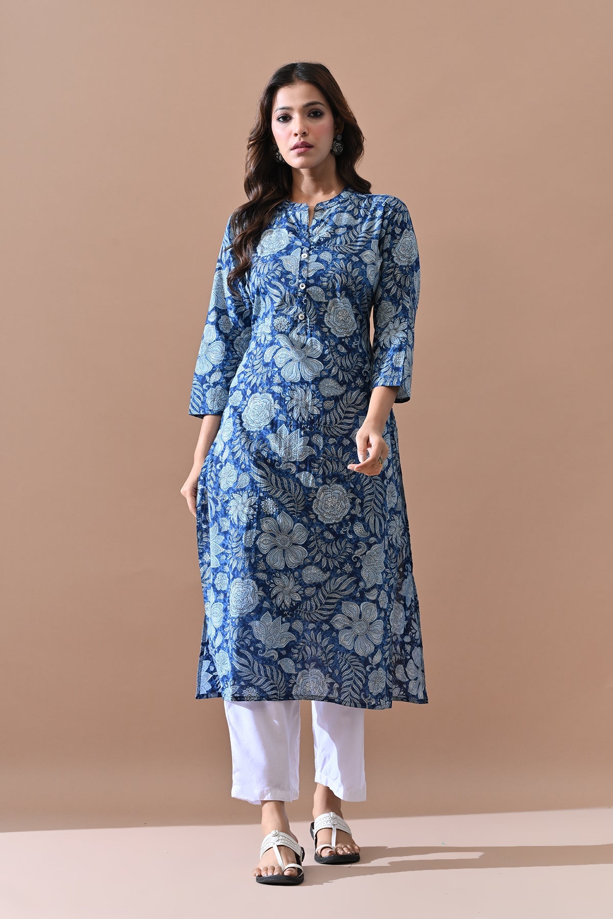 Blue Printed Kurta
