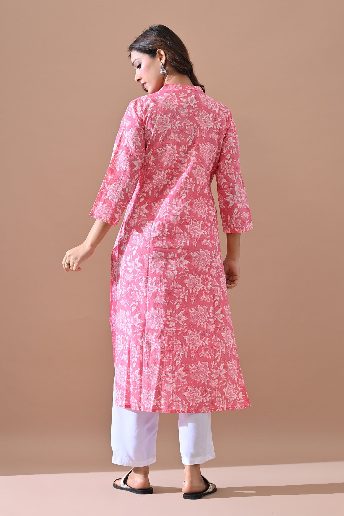 Pink Printed Kurta
