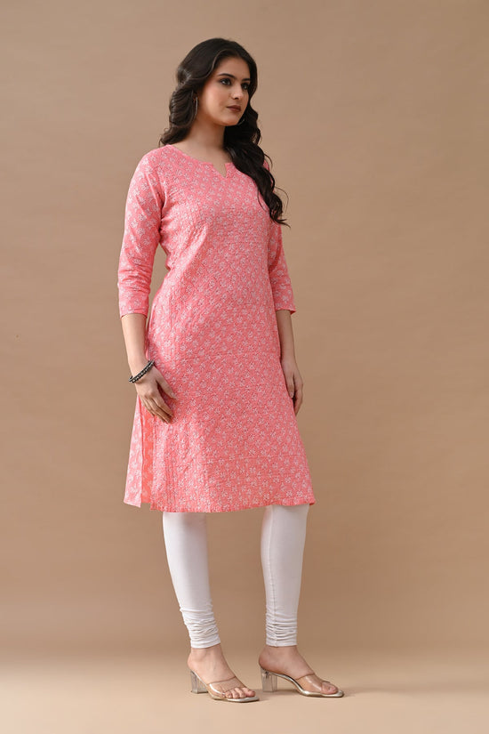 Pink Printed Kurta