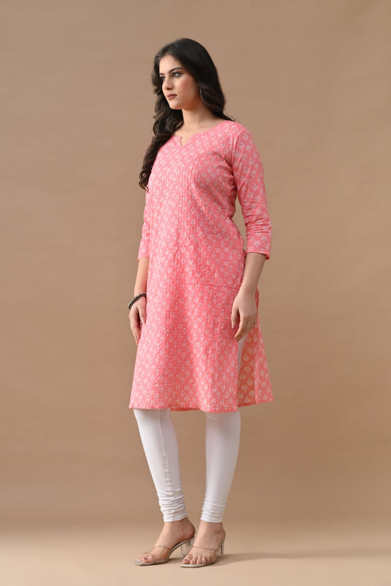 Pink Printed Kurta