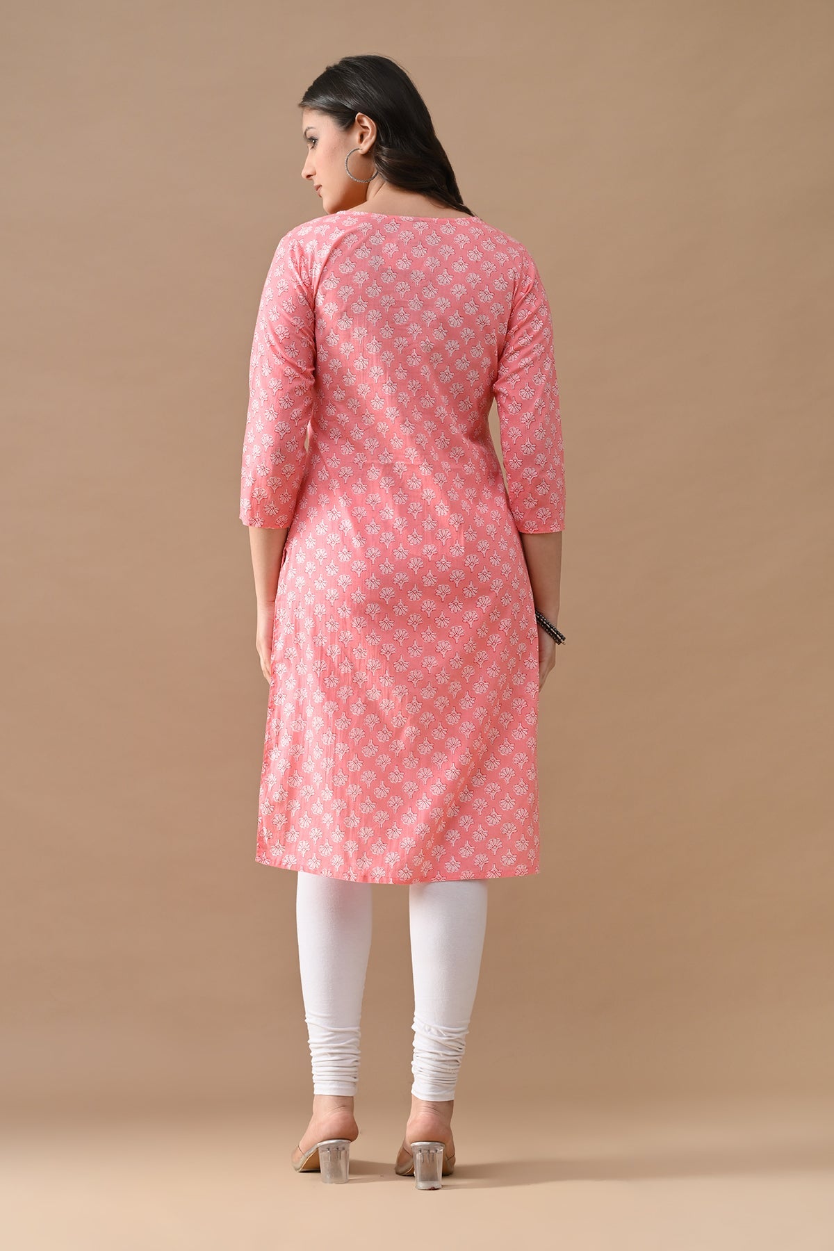 Pink Printed Kurta