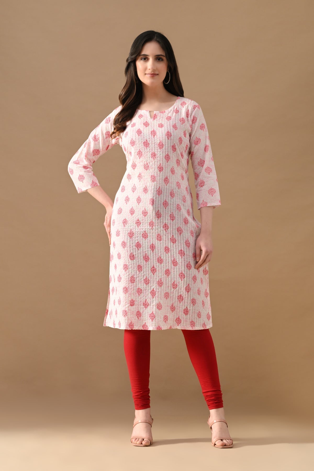 White Printed Kurta