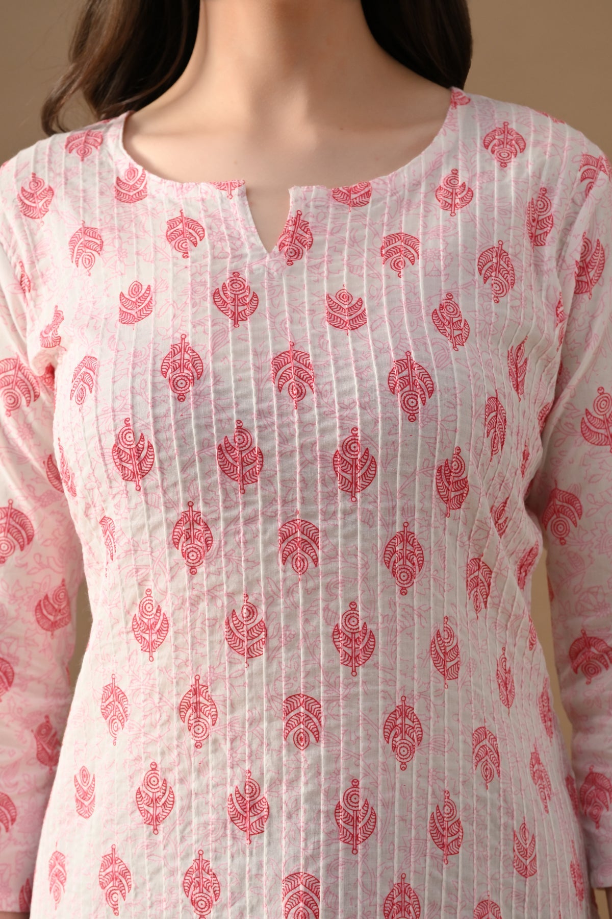 White Printed Kurta