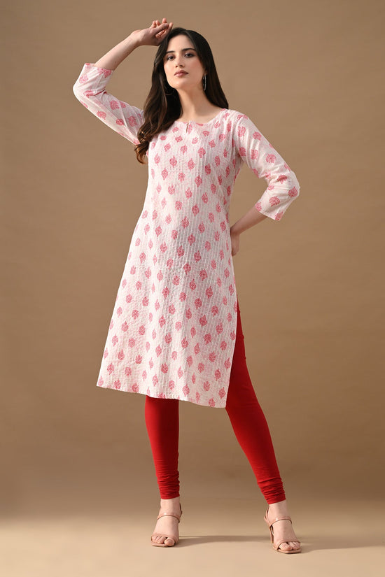 White Printed Kurta