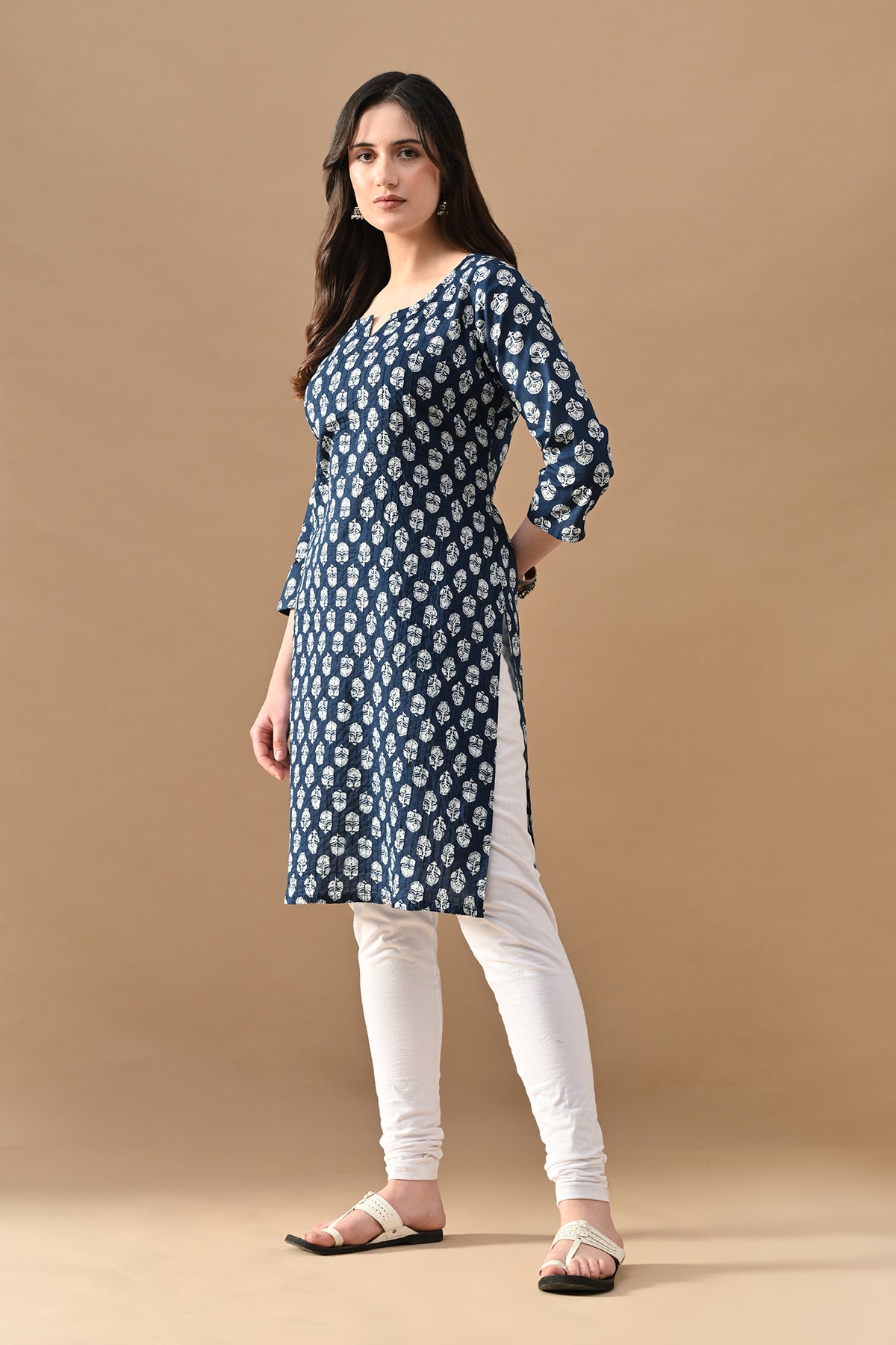 Blue Printed Kurta