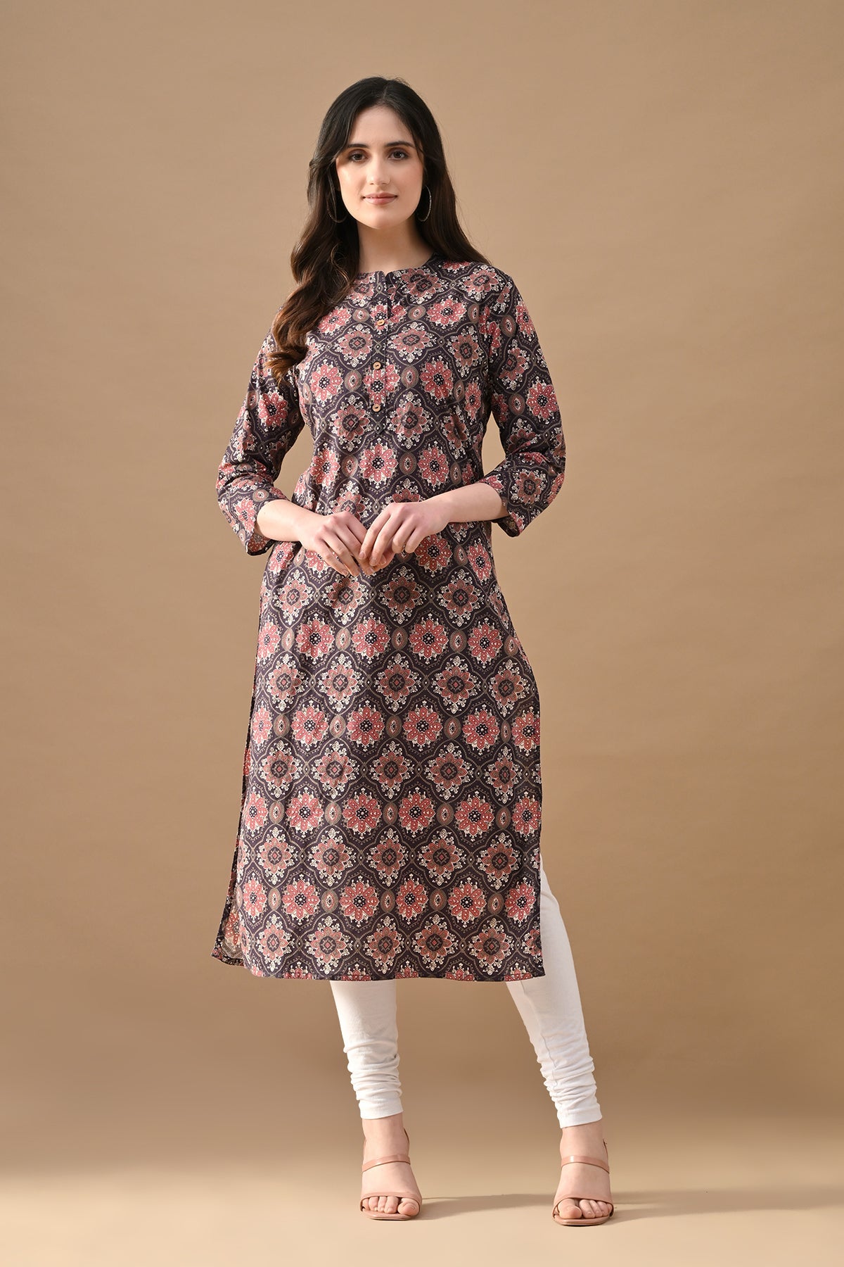 Purple Printed Kurta