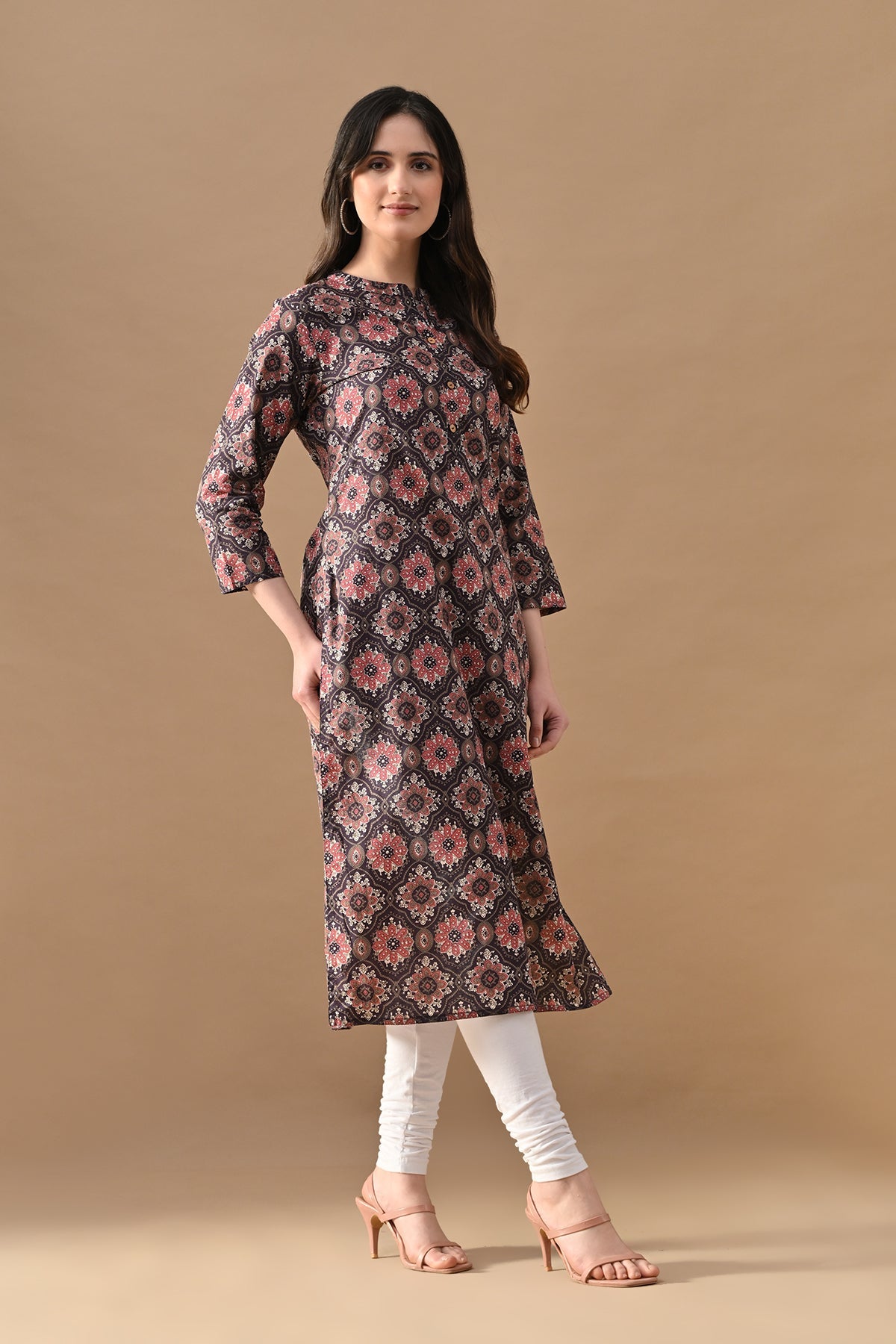 Purple Printed Kurta