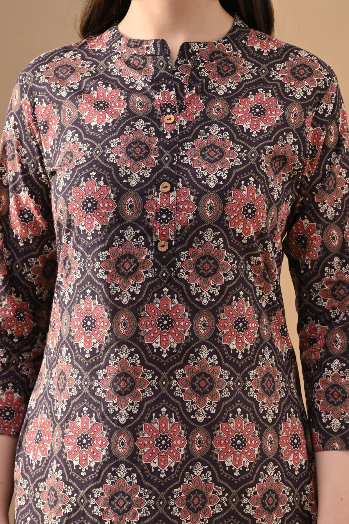 Purple Printed Kurta
