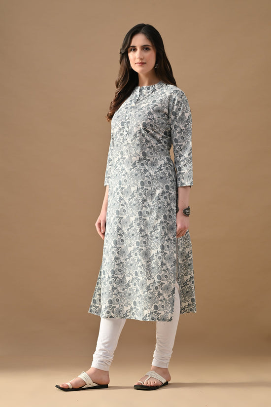 White Printed Kurta