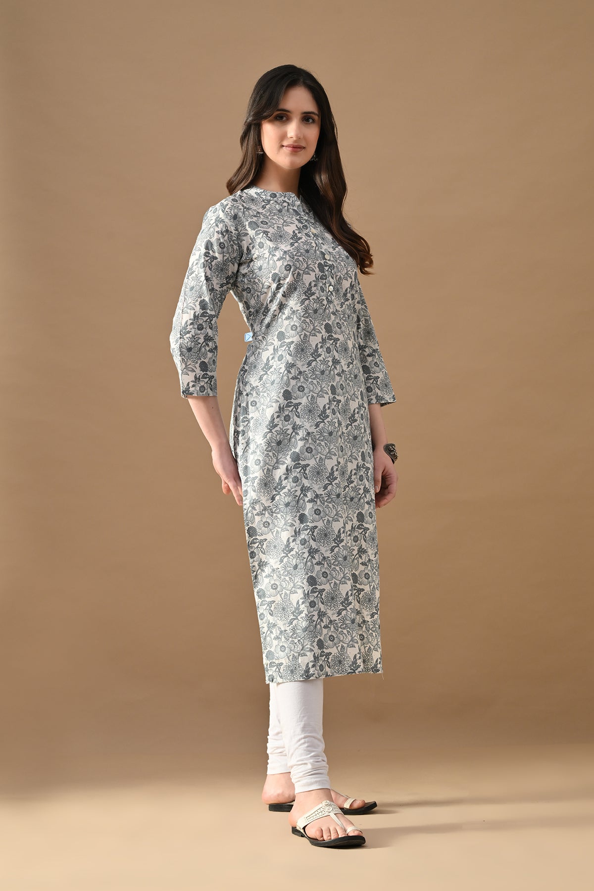 White Printed Kurta
