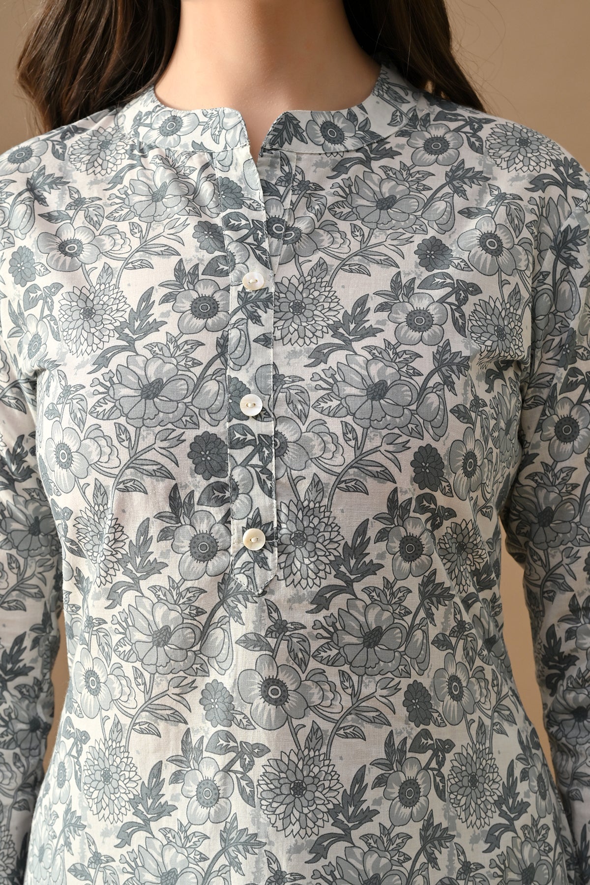 White Printed Kurta