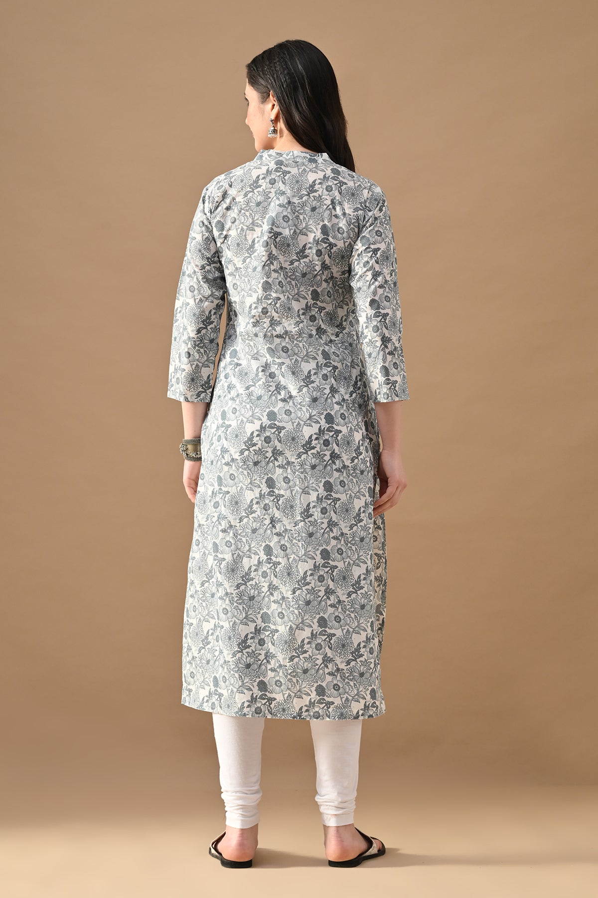 White Printed Kurta