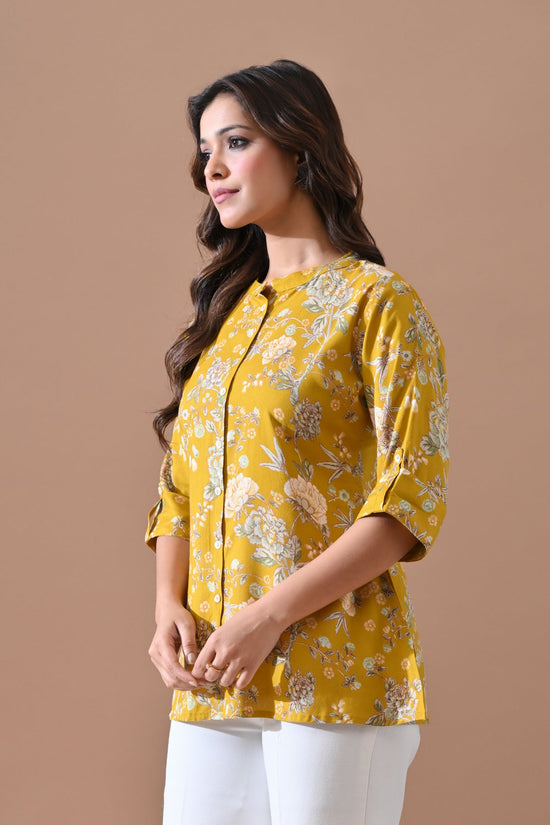 Yellow Floral Printed Top