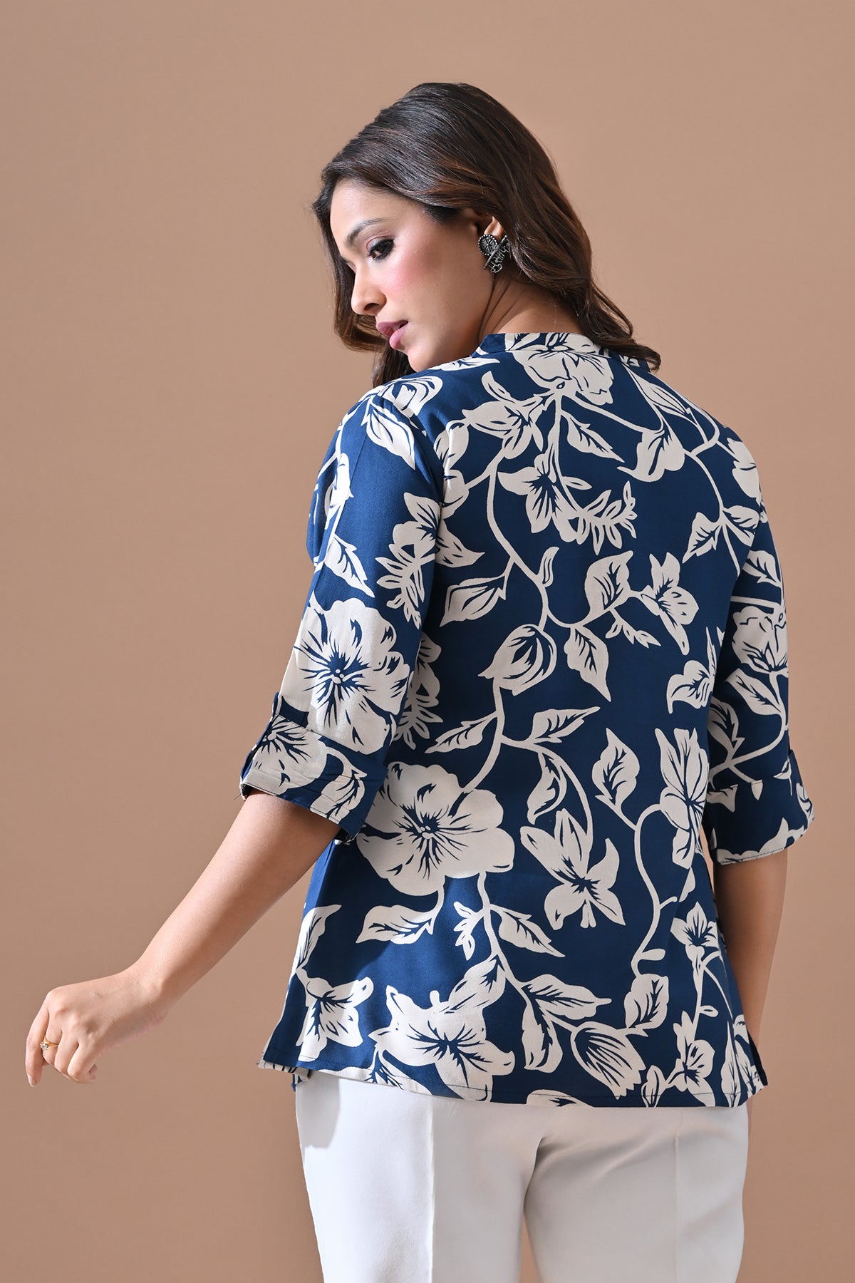 Blue Printed Top