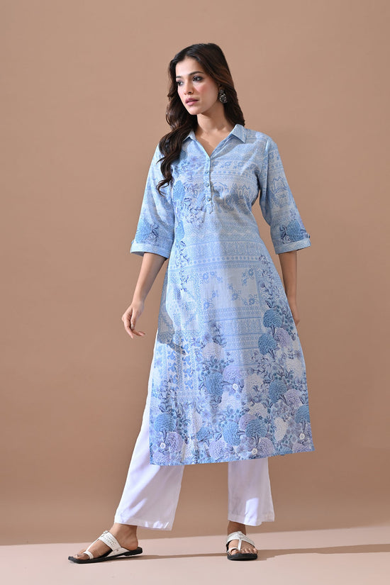 Blue Printed Kurta