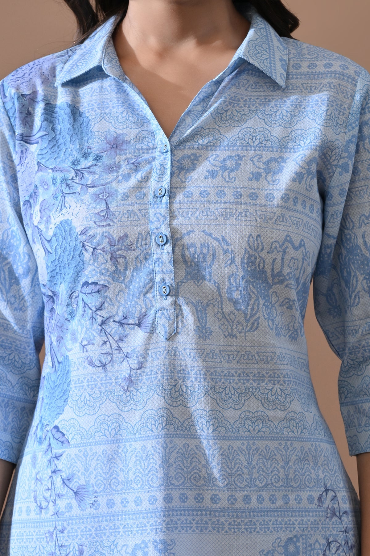 Blue Printed Kurta