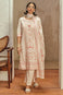 Cream Printed Kurta 3 Pcs Set