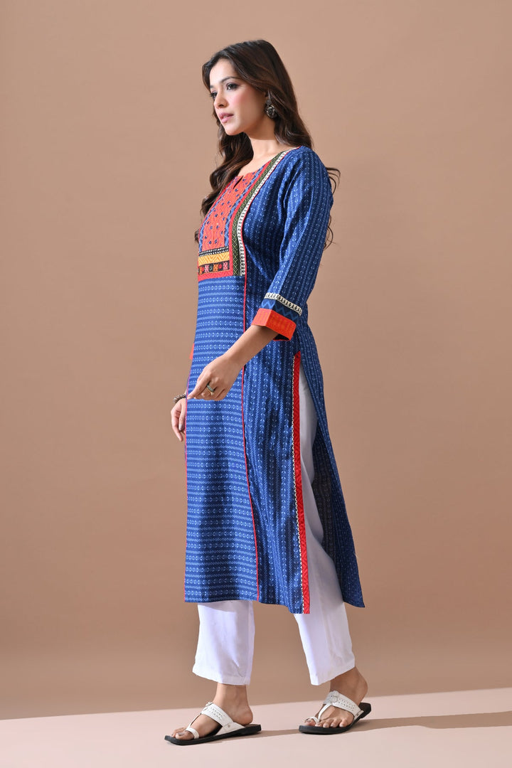 Blue Printed Kurta