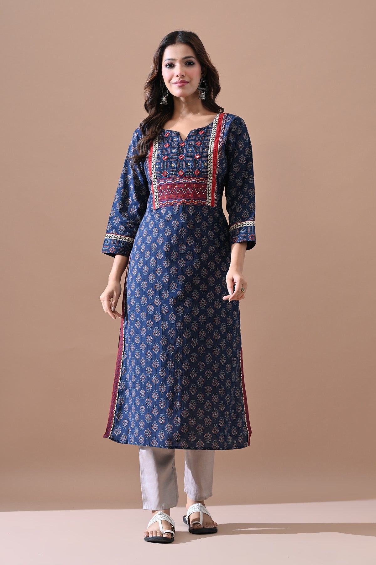 Blue Printed Kurta
