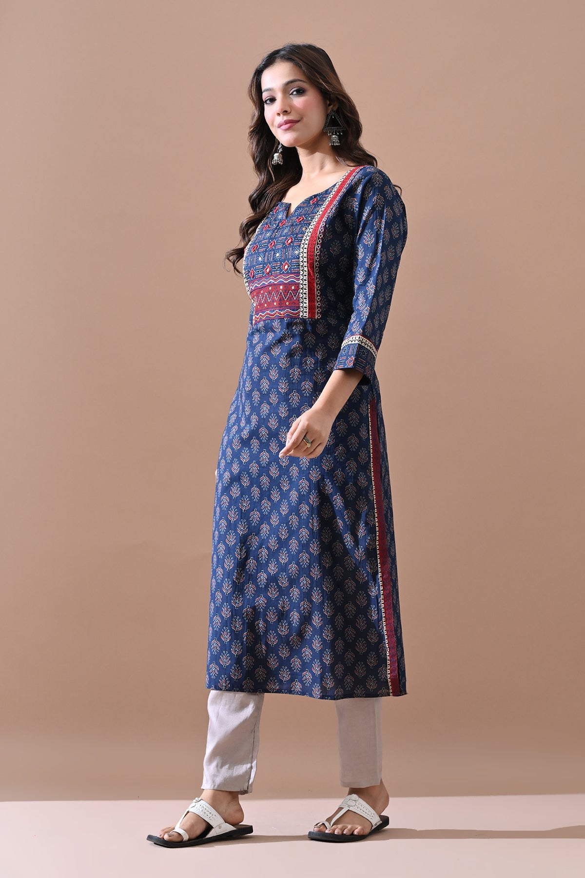 Blue Printed Kurta