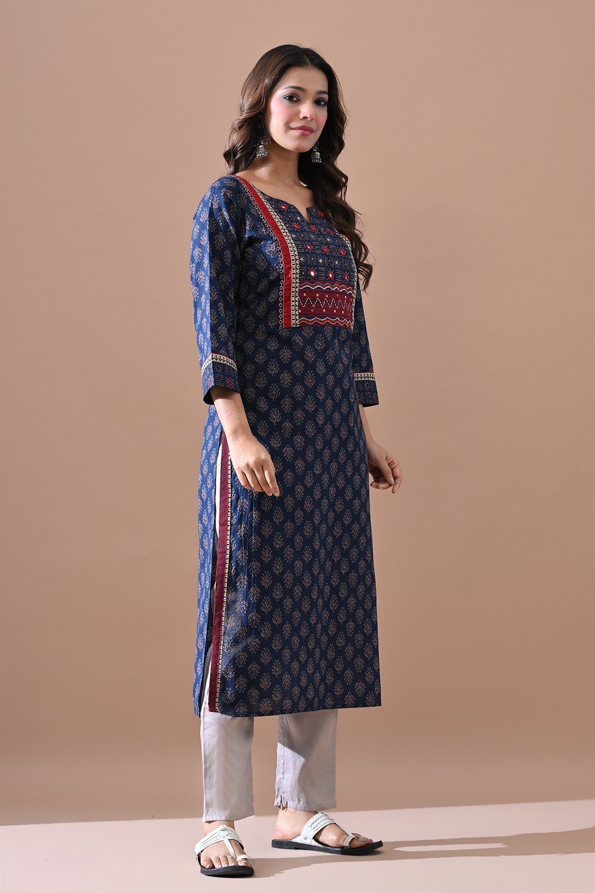 Blue Printed Kurta