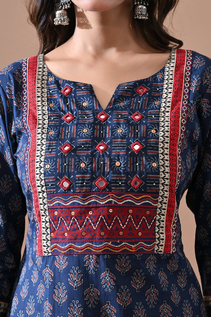 Blue Printed Kurta