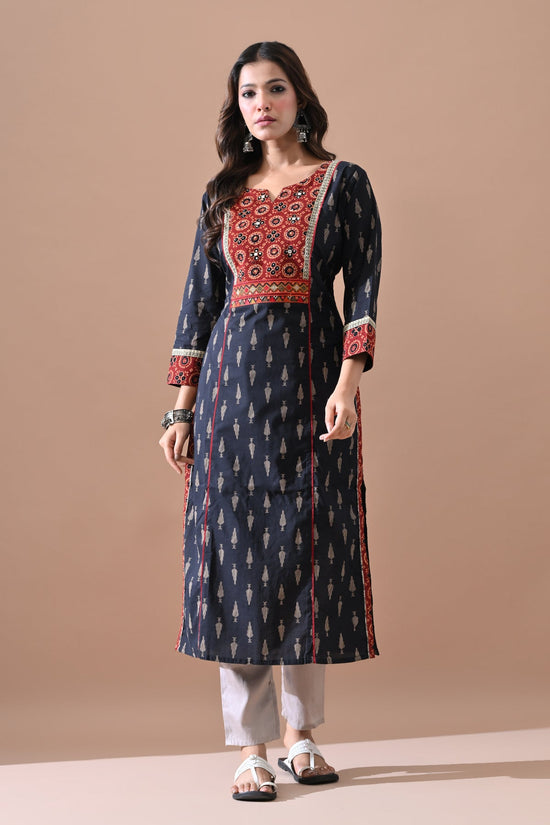 Black Printed Kurta