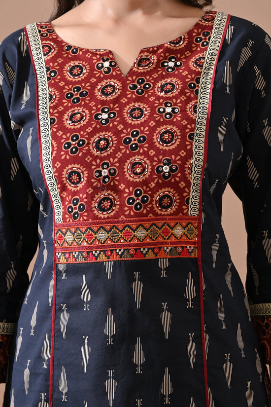Black Printed Kurta