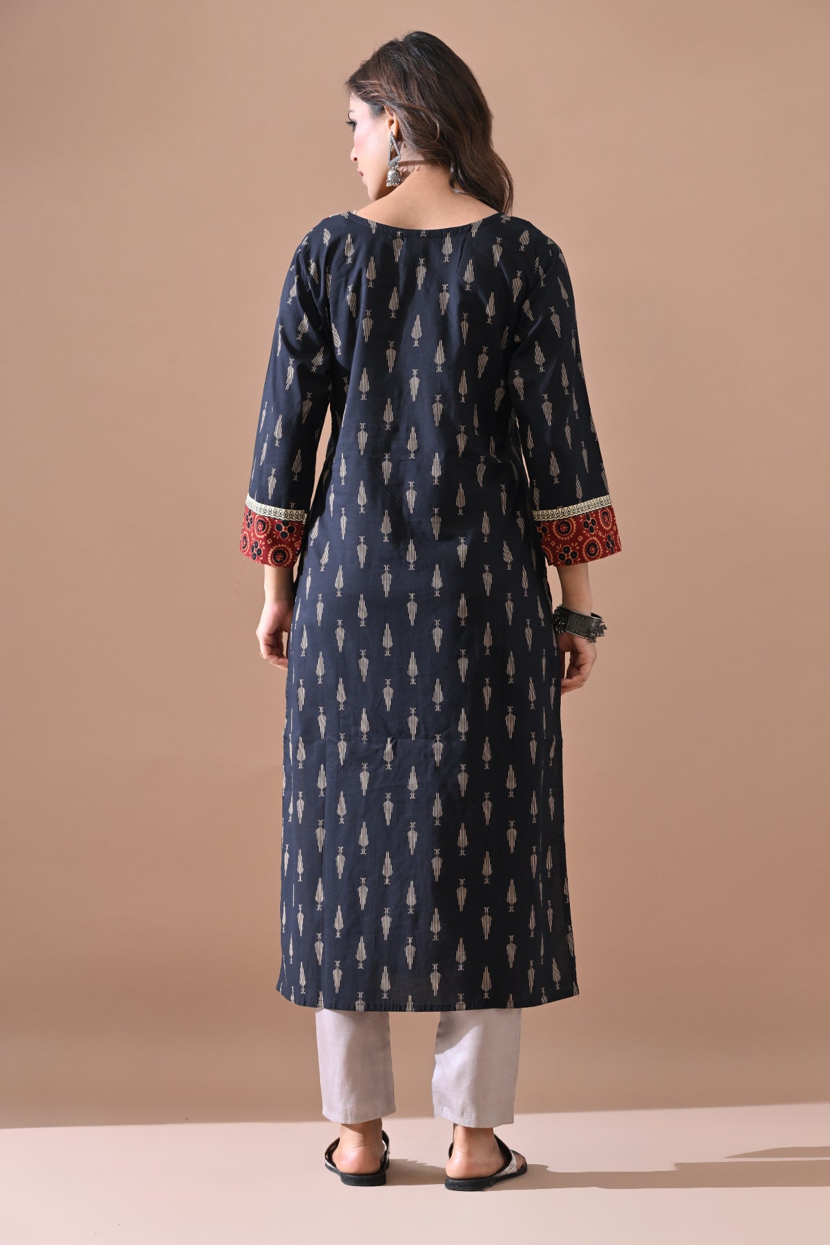 Black Printed Kurta