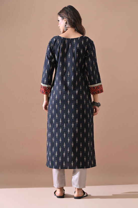 Black Printed Kurta