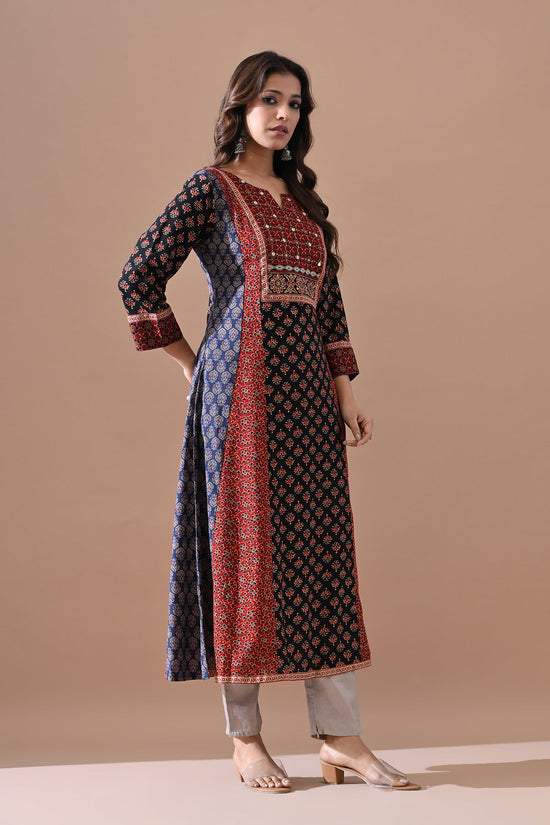 Multi Printed A-line Kurta
