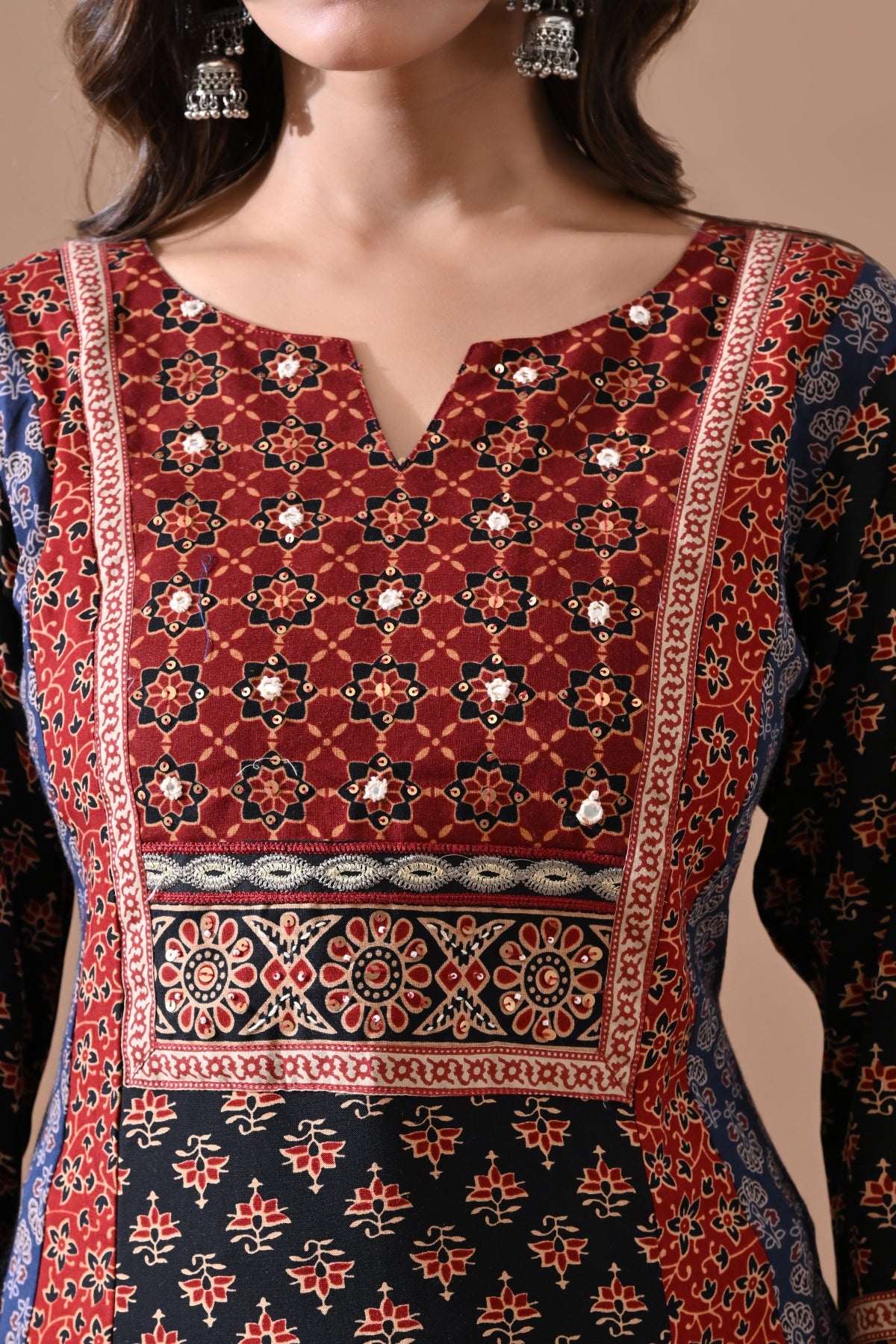 Multi Printed A-line Kurta