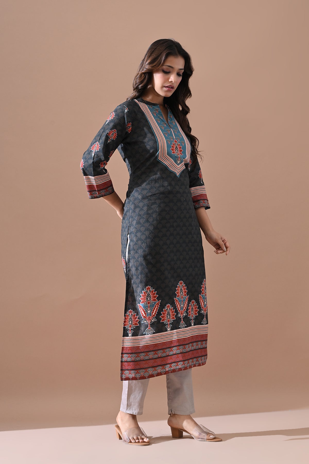 Blue Printed Kurta