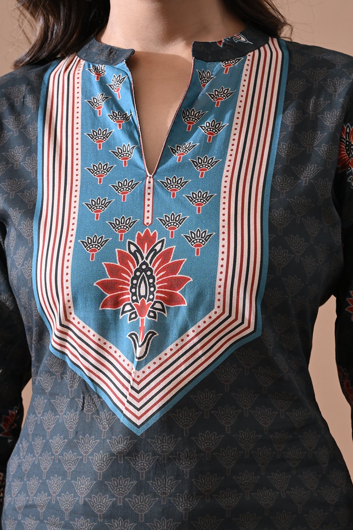 Blue Printed Kurta