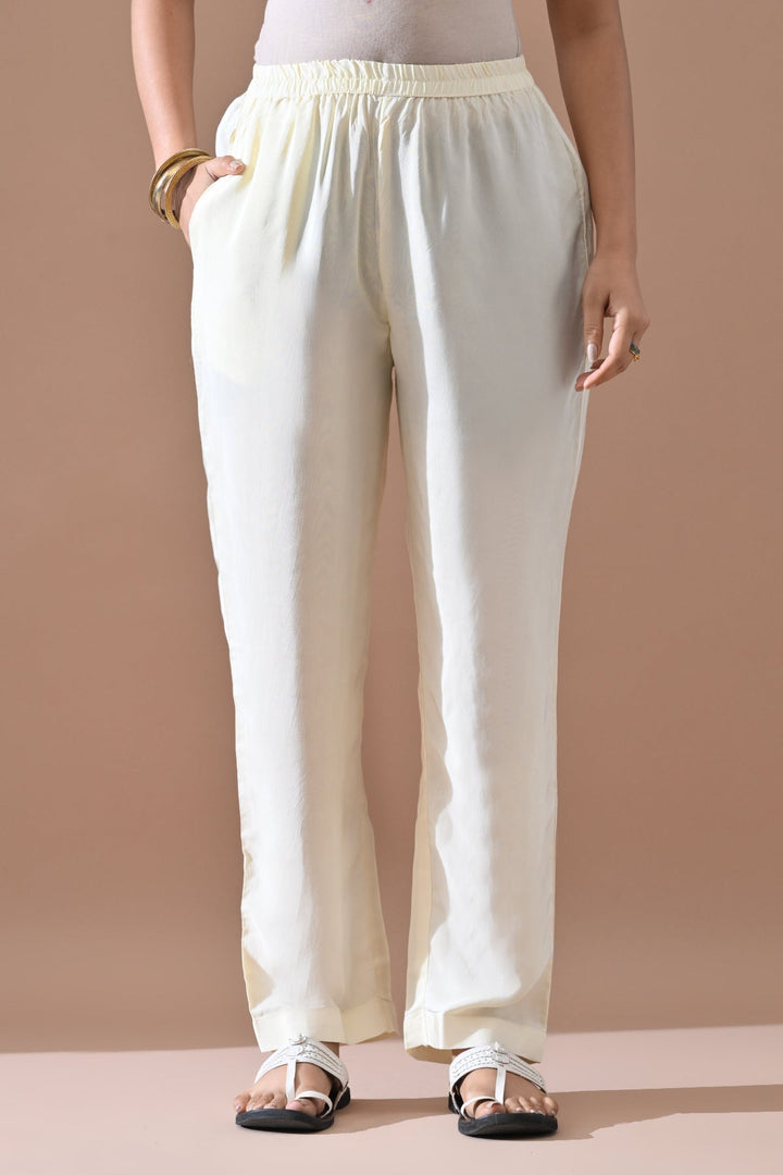 Cream Printed Kurta Set