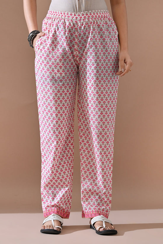 Cream Printed Kurta Set